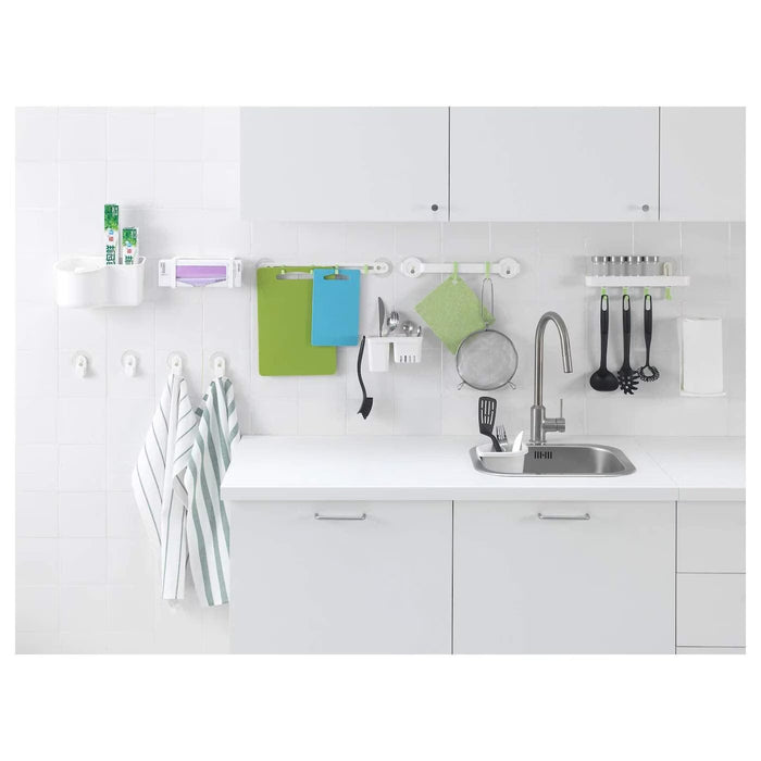 IKEA GLÖMSTA hook in use on mirror surface styled in modern home setting