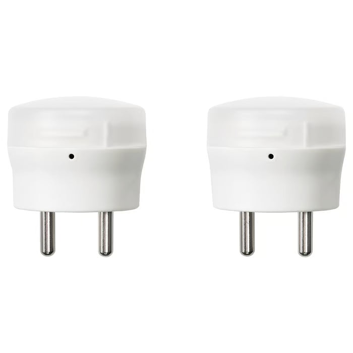 IKEA MÖRKRÄDD white LED nightlight with sensor pack of two front view on white background #50350374