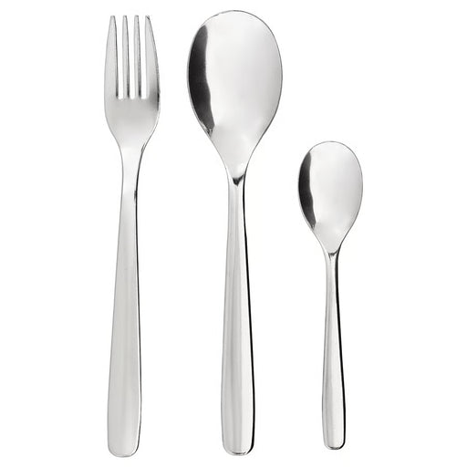  IKEA MOPSIG stainless steel cutlery set fork spoon teaspoon sleek modern design #30377911