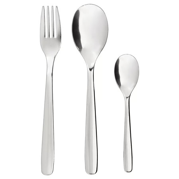  IKEA MOPSIG stainless steel cutlery set fork spoon teaspoon sleek modern design #30377911