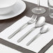 IKEA MOPSIG cutlery set styled table setting fork spoon teaspoon with plate and glass