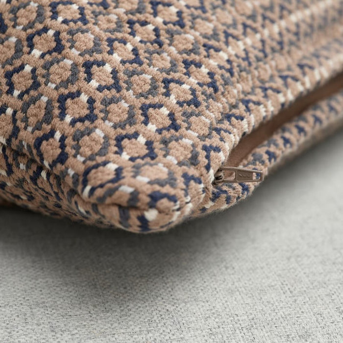 IKEA MOROTSMÖTT 70571100 - 50x50 cm square cushion cover in durable grey-beige/anthracite cotton blend, reversible design.70571100