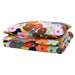 IKEA MURREVA multicolour floral duvet cover and pillowcase set 150x200 cm on bed #10579321