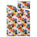 IKEA MURREVA floral duvet cover folded flat showing full pattern detail and colours