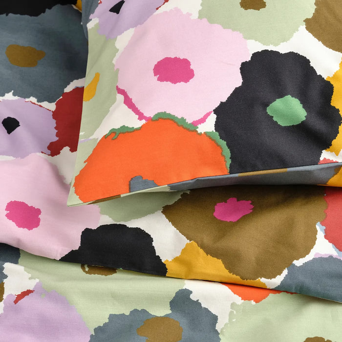 IKEA Duvet Cover & Pillowcase — Multicolour Floral combo (150X 200cm/50x 80cm) ( 240x220/50x80 cm )