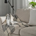 IKEA MYRULL Throw, light grey, 130x170 cm, used as a blanket on a sofa 70563483