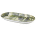 A modern dining accessory: the IKEA NÄBBFISK serving plate in patterned green.80571557