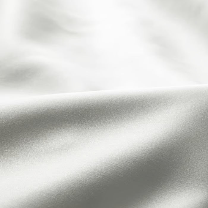 IKEA NATTJASMIN white pillowcase folded showing smooth soft cotton-lyocell sateen surface