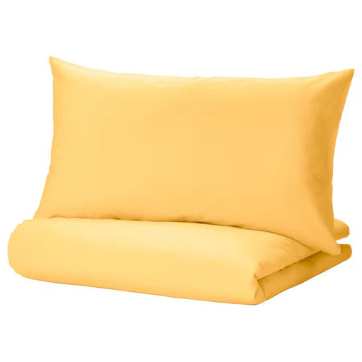 IKEA NATTSVÄRMARE duvet cover and pillowcase in sunny yellow, dimensions 150x200/50x80 cm-10529345