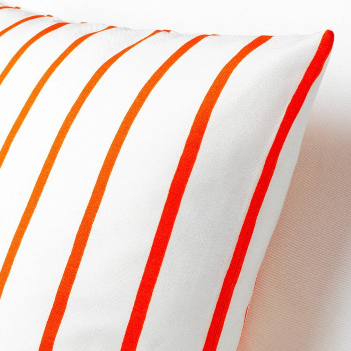 Close-up of IKEA NICKFIBBLA White Orange/stripe cushion cover, showcasing the design and texture-(Pack of 2)-40560990