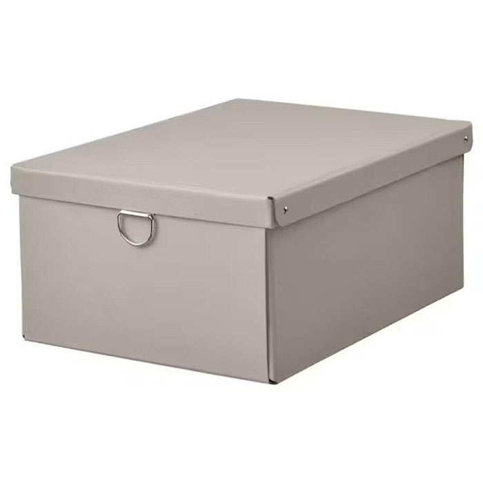 IKEA NIMM Storage box with lid, light grey-beige, 32x30x30 cm , 25x35x15 cm  ( 2 types )