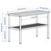 IKEA NIPÅSEN bench with shoe storage black dimensions illustration showing width depth and height measurements