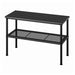 IKEA NIPÅSEN bench with shoe storage black powder-coated steel frame stretched metal shelf product shot #00586143