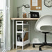 IKEA NISSAFORS white trolley holding desk essentials and organisers