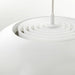 IKEA NYMÅNE white pendant lamp close-up showing spiral cord, perforated shade, and circular diffuser