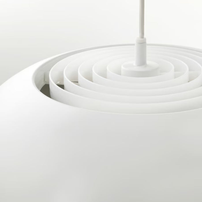 IKEA NYMÅNE Pendant Lamp White 40cm with Triple Cord Set & Nickel-Plated Ceiling Mount