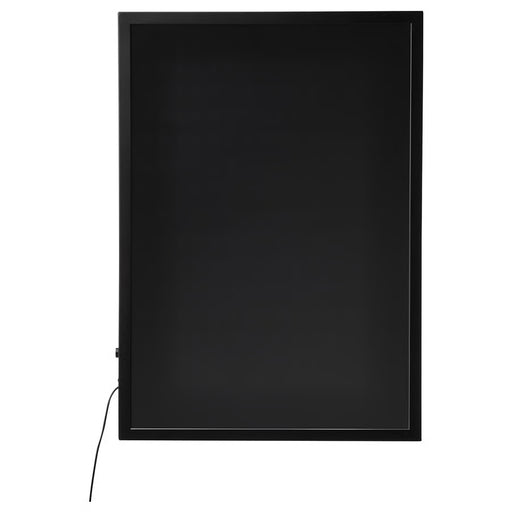 IKEA OBEGRÄNSAD black LED wall lamp with illuminated light pattern on wall #40526251