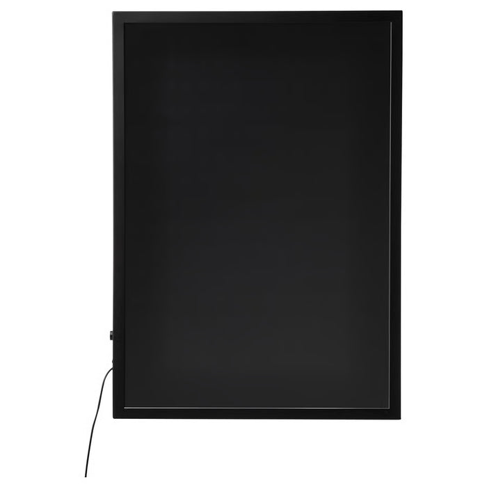 IKEA OBEGRÄNSAD black LED wall lamp with illuminated light pattern on wall #40526251