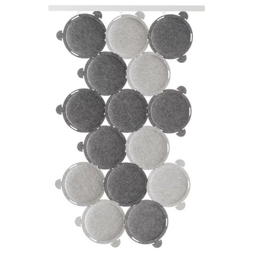 Digital Shoppy IKEA ODDLAUG grey sound-absorbing panel mounted on a living room wall 80427367