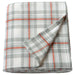 IKEA ODENSLÄTA beige check pattern blanket 200x220 cm folded neatly, lightweight recycled polyester #50658043