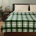 IKEA ODENSLÄTA green and white check blanket spread over a bed, covering it fully
