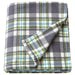 IKEA ODENSLÄTA grey check pattern blanket product shot, 100% recycled polyester #90656424