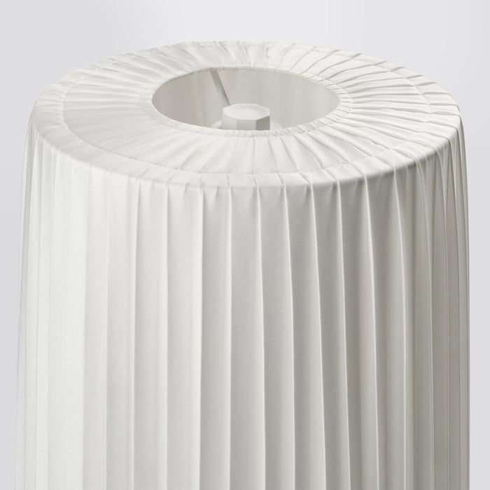 Close-up of ÖKENSAND floor lamp, beech wood base and white fabric shade
 80541532