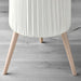 Floor view of ÖKENSAND floor lamp in beech and white, complementing a wooden floor and furniture 80541532