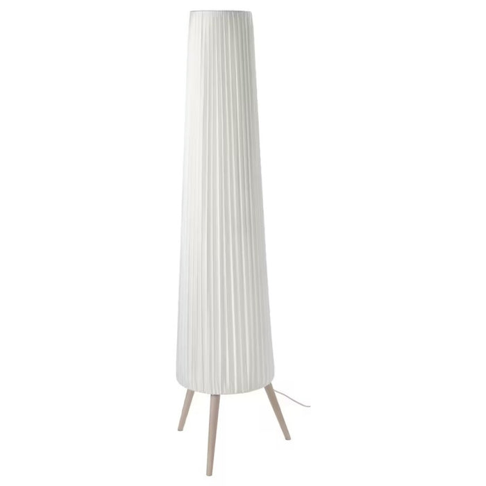 IKEA ÖKENSAND Floor Lamp – Beech/White - Elegant Lighting for Any Room  80541532