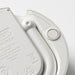 Close-up of IKEA ÖRNVRÅK white clock back showing built-in neodymium magnet for metal surface mounting