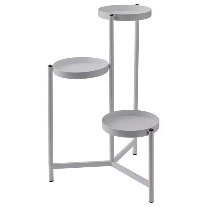 IKEA OLIVBLAD Plant Stand in light gray, perfect for indoor and outdoor use, 58 cm tall