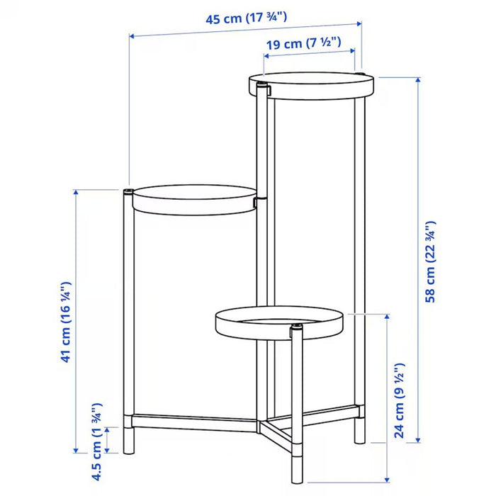 IKEA OLIVBLAD Plant stand, in/outdoor, 58 cm