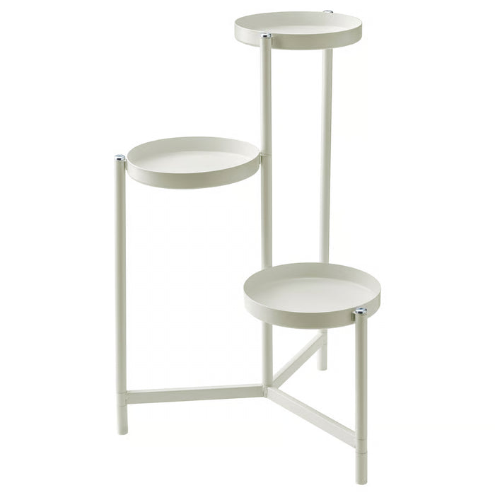  IKEA OLIVBLAD off-white 3-tier plant stand 58cm with small potted plants indoors #50612007