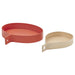 IKEA OMMJÄNGE wooden tray set of 2, red and beige birch veneer, teardrop shape with handle #10593911