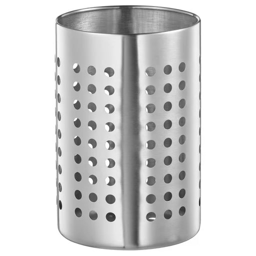 IKEA ORDNING kitchen utensil rack stainless steel 18cm on countertop beside stove #80179579