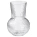  IKEA PÅDRAG clear glass vase rounded ribbed design front view 17cm #50470989