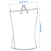 IKEA PÄRKLA laundry bag dimensions illustration showing height 60cm and diameter 40cm