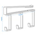 Measurement illustration for IKEA PÅLYCKE clip-on hook rack showing 12 cm length and 7 cm height