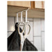  IKEA PÅLYCKE clip-on hook rack styled in kitchen cabinet storage context close view