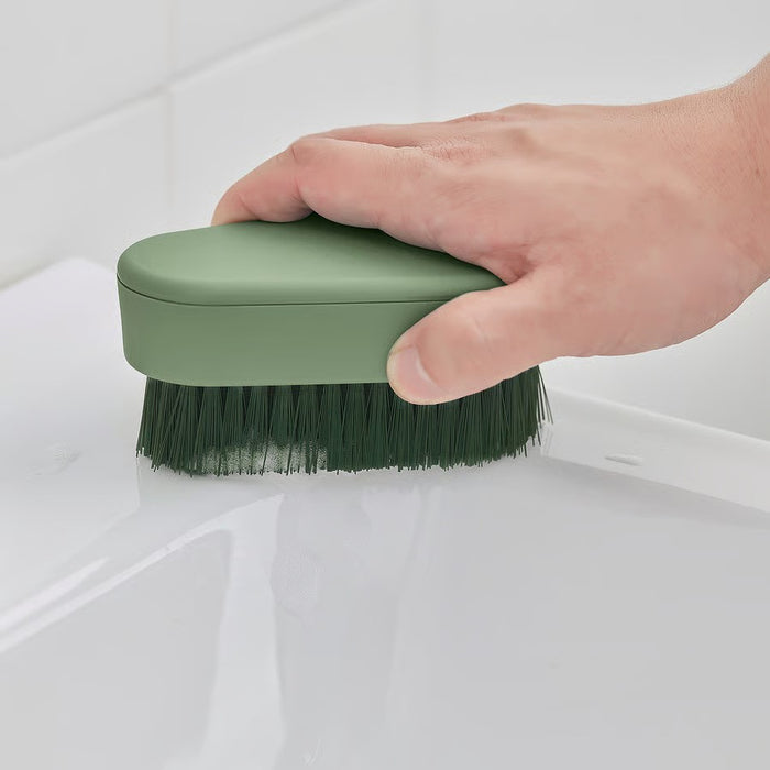 IKEA PEPPRIG Scrubbing brush, set of 2, green