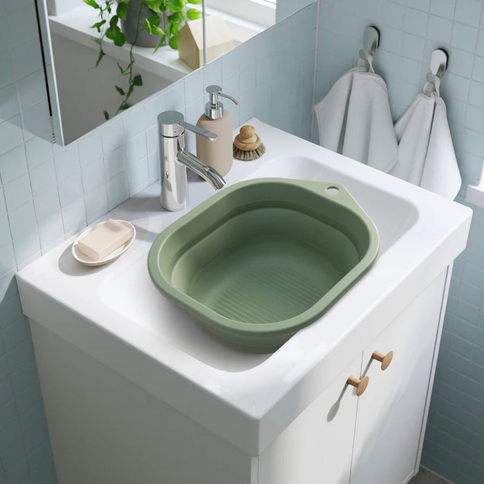 IKEA PEPPRIG Wash-Tub in use for laundry, demonstrating its spacious 10L capacity-50572964