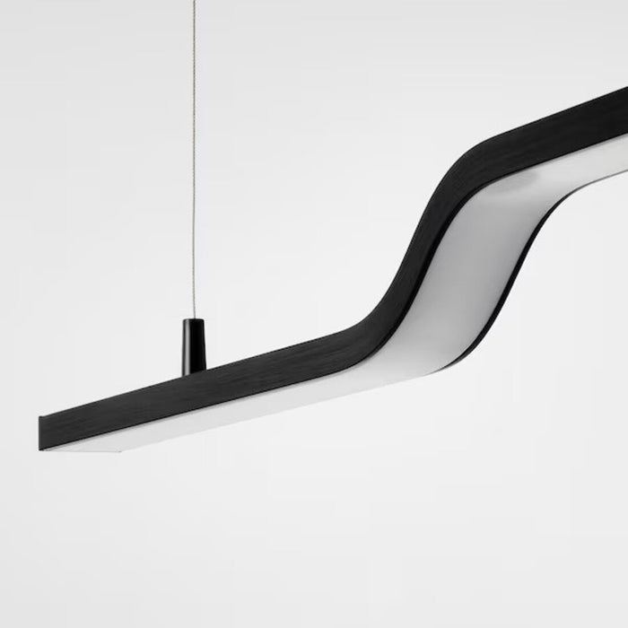 IKEA PILSKOTT LED pendant lamp, smart black, 97 cm (38 ") with TRÅDFRI Wireless dimmer, smart white