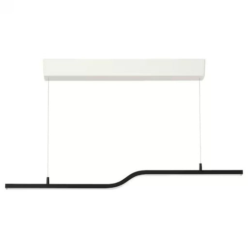 Sleek black design: Contemporary pendant lamp by IKEA, measuring 97 cm (38 inches).