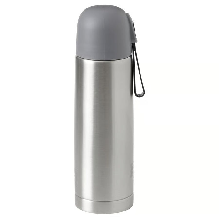 IKEA PINCETTFISK Steel vacuum flask, silver-colour, 0.5 l (17 oz)