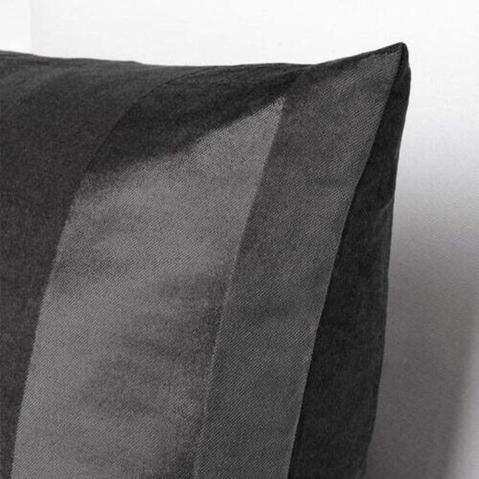 IKEA FIALISA Cushion pad, White, 50x50 cm with Cushion cover, grey, broad-striped,50x50 cm