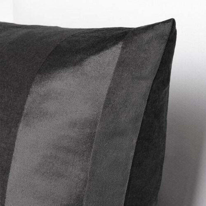 Close-up of the grey striped IKEA PIPRANKA cushion cover 50x50 cm-(Pack of 1)-40492736