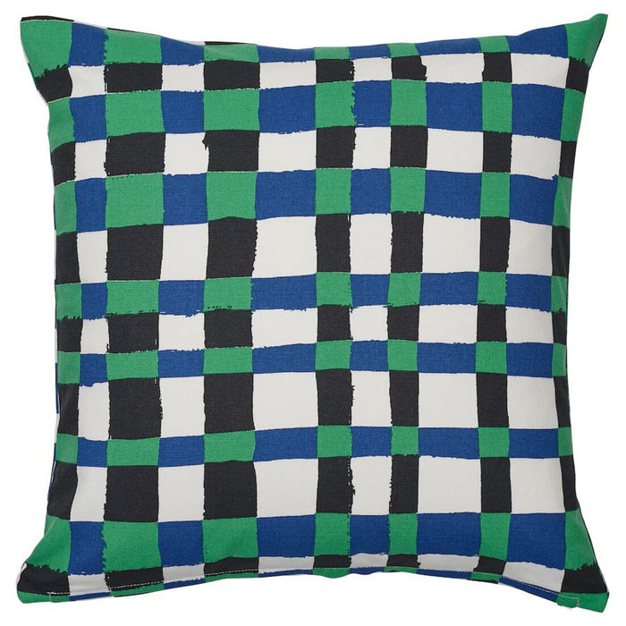 Vibrant green and blue cushion cover, PLATTLUMMER by IKEA, 50x50 cm 00582705
