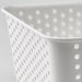 White PLOGSVÄNG storage basket, 15x20x10 cm, a stylish and functional organizer for home or office.