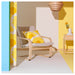  IKEA POÄNG low back armchair birch veneer styled in a modern living room setting