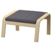 IKEA POÄNG footstool cushion Skiftebo dark grey fitted on light wood footstool frame